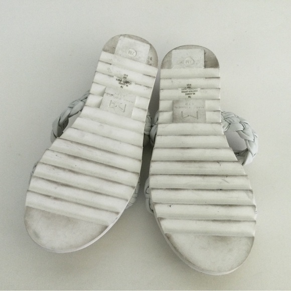 Marc Fisher LTD Jaimee Espadrille Slide Sandal In White Leather Size 7 M - Picture 6 of 11